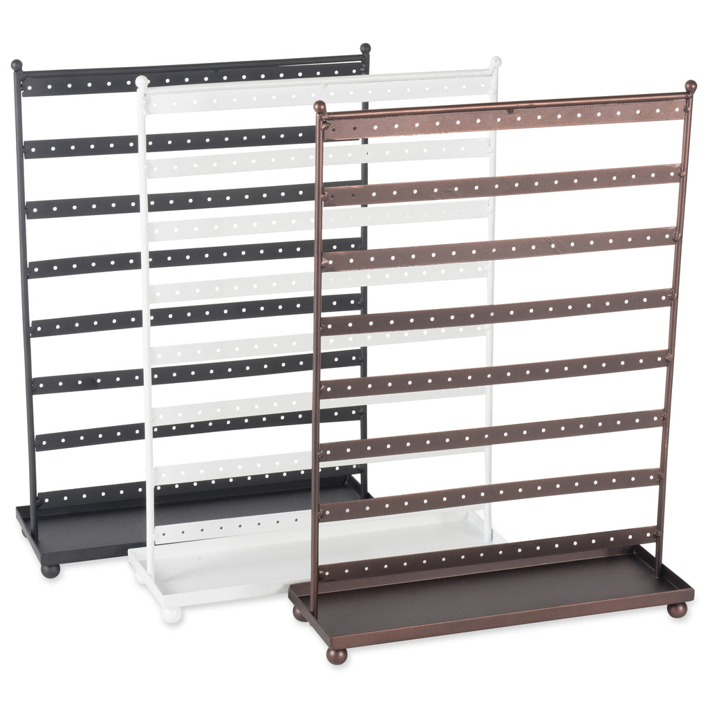 DII Earring Stand With Tray Black