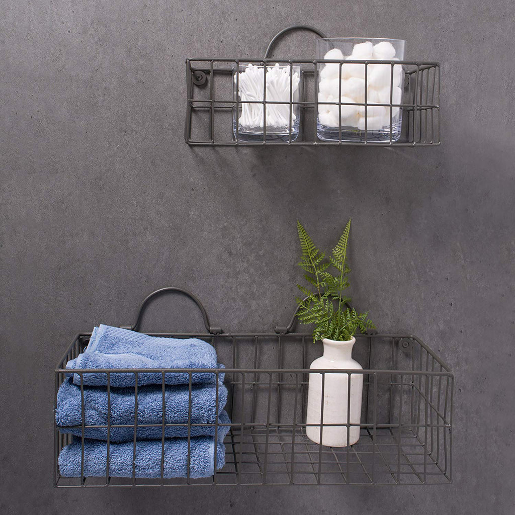 DII Wire Wall BasketSet of 2 Small Grey