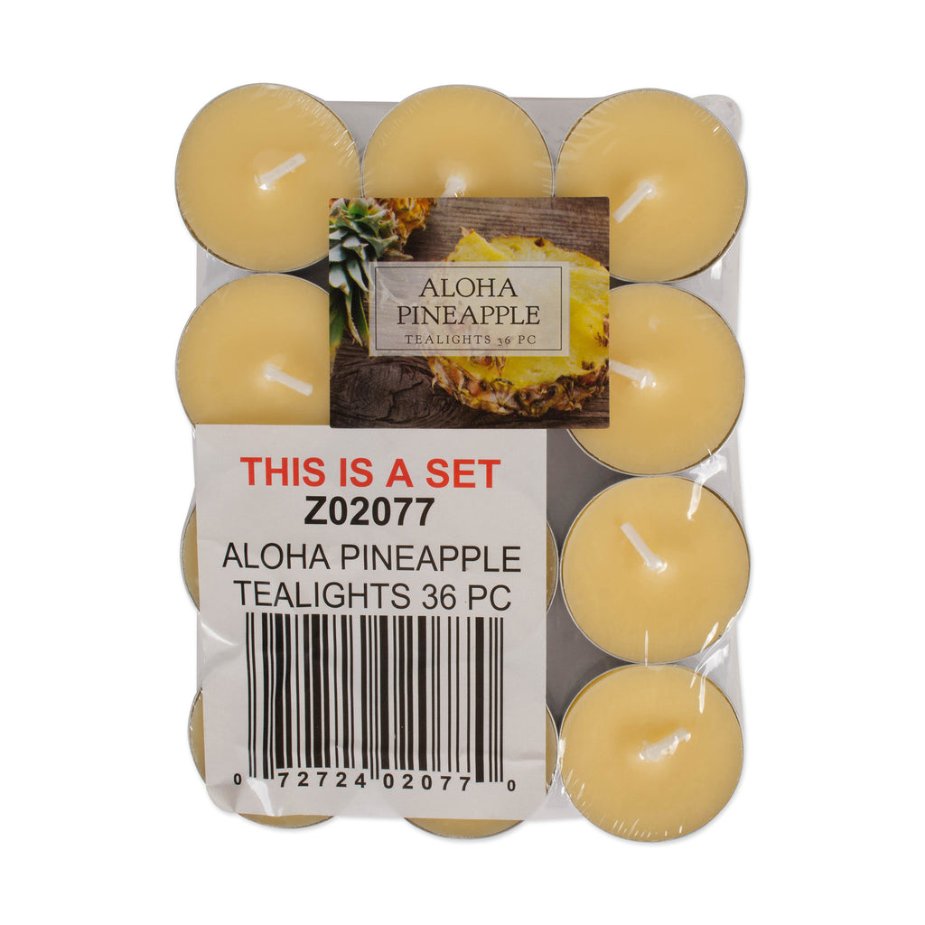 Aloha Pineapple Tealights 36 Pc