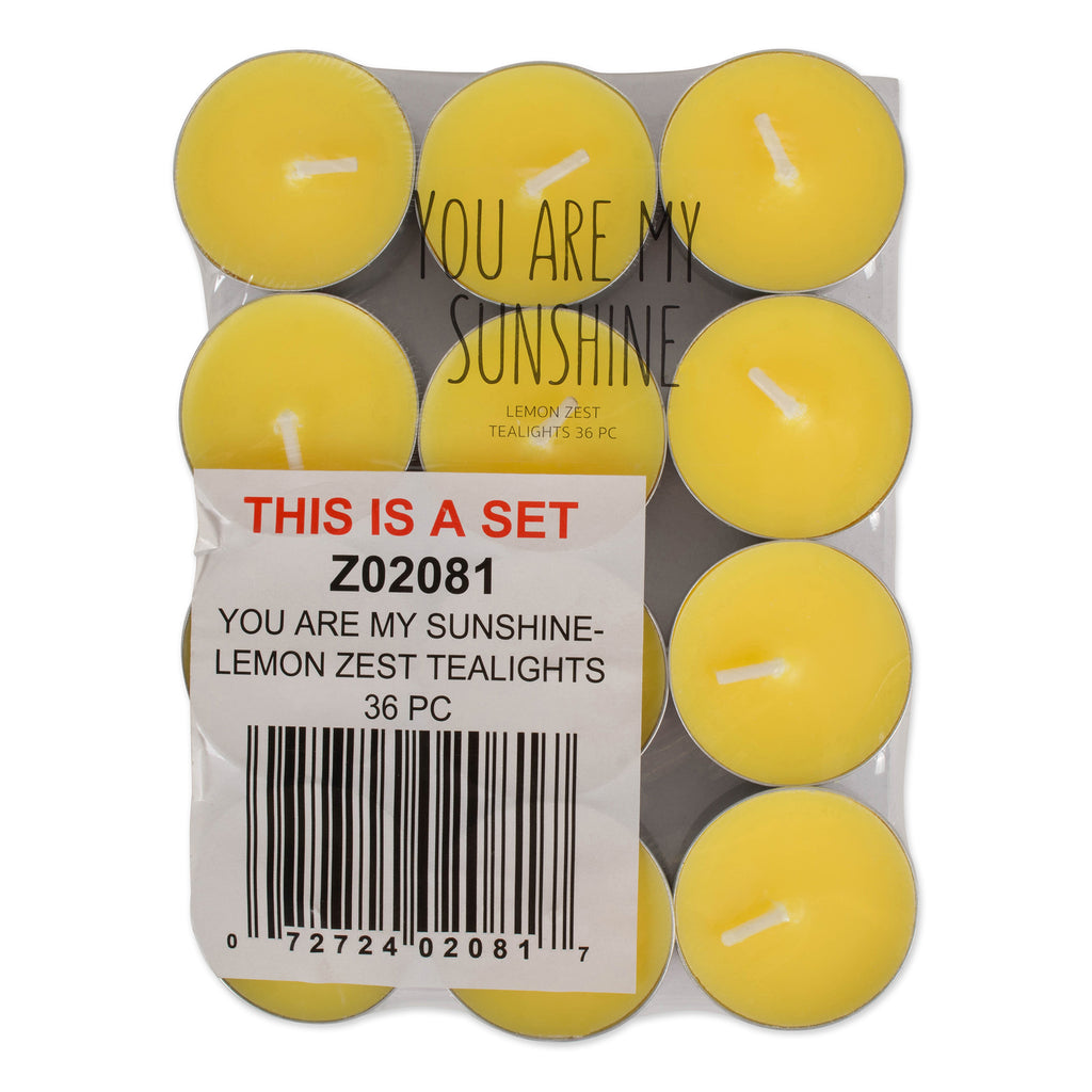 DII You Are My Sunshine -Lemon Zest Tealights 36 Pc