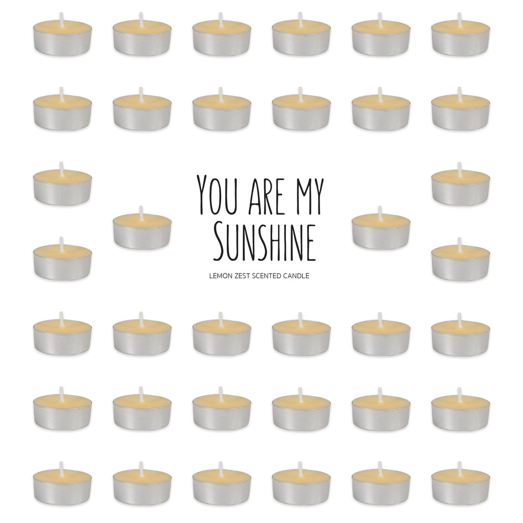 You Are My Sunshine -Lemon Zest Tealights 36 Pc