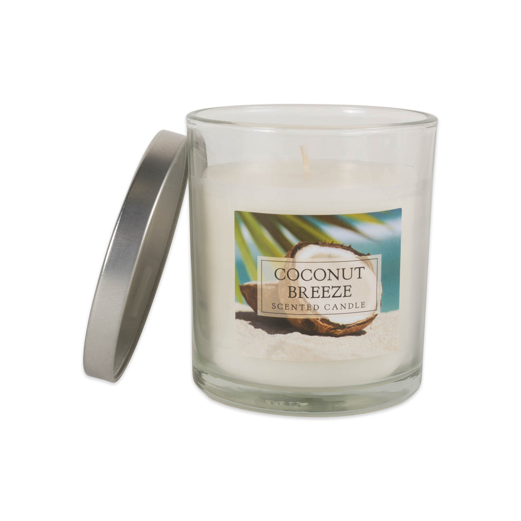 DII Coconut Breeze Single Wick Candle Set of 2