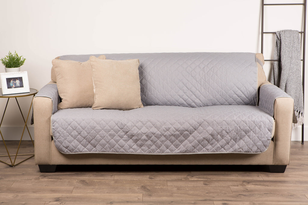 DII Reversible Oversize Sofa Cover Grey Multi Print