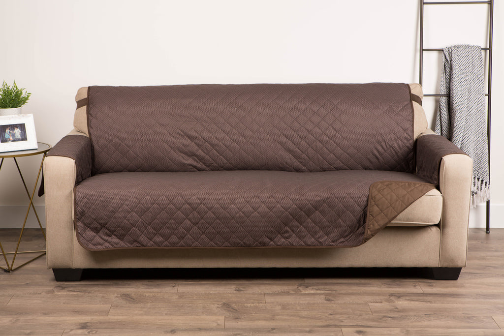 DII Reversible Oversize Sofa Cover Chocolate Multi Print