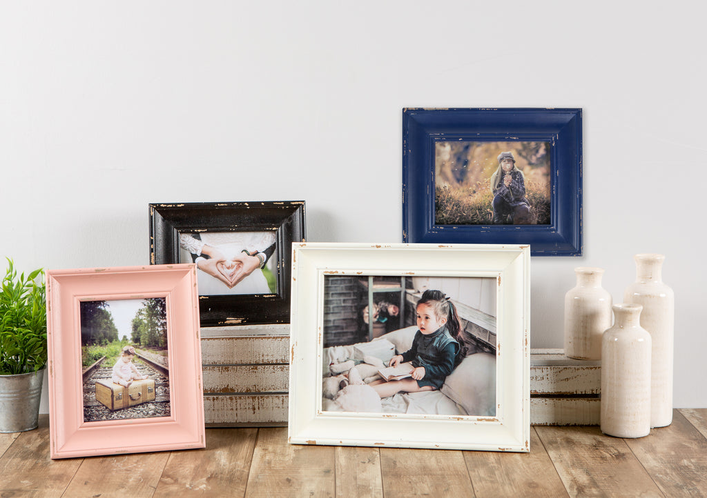 DII Farmhouse Distressed Picture Frame Navy