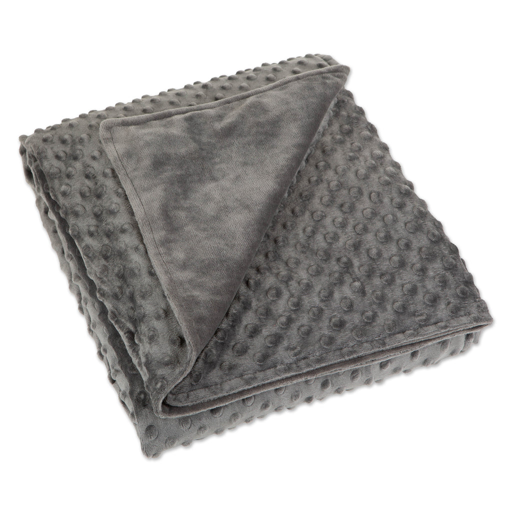 48x72 Grey Minky Dot Sensor Weight Blanket Cover
