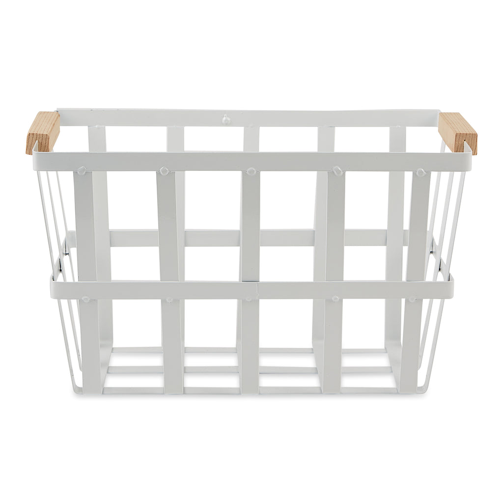 White Urban Modern Metal Basket Set of 3