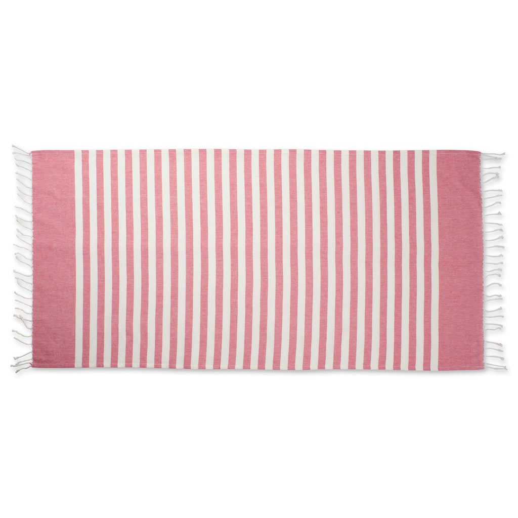 DII Coral 1 Inch Stripe Fouta Towel