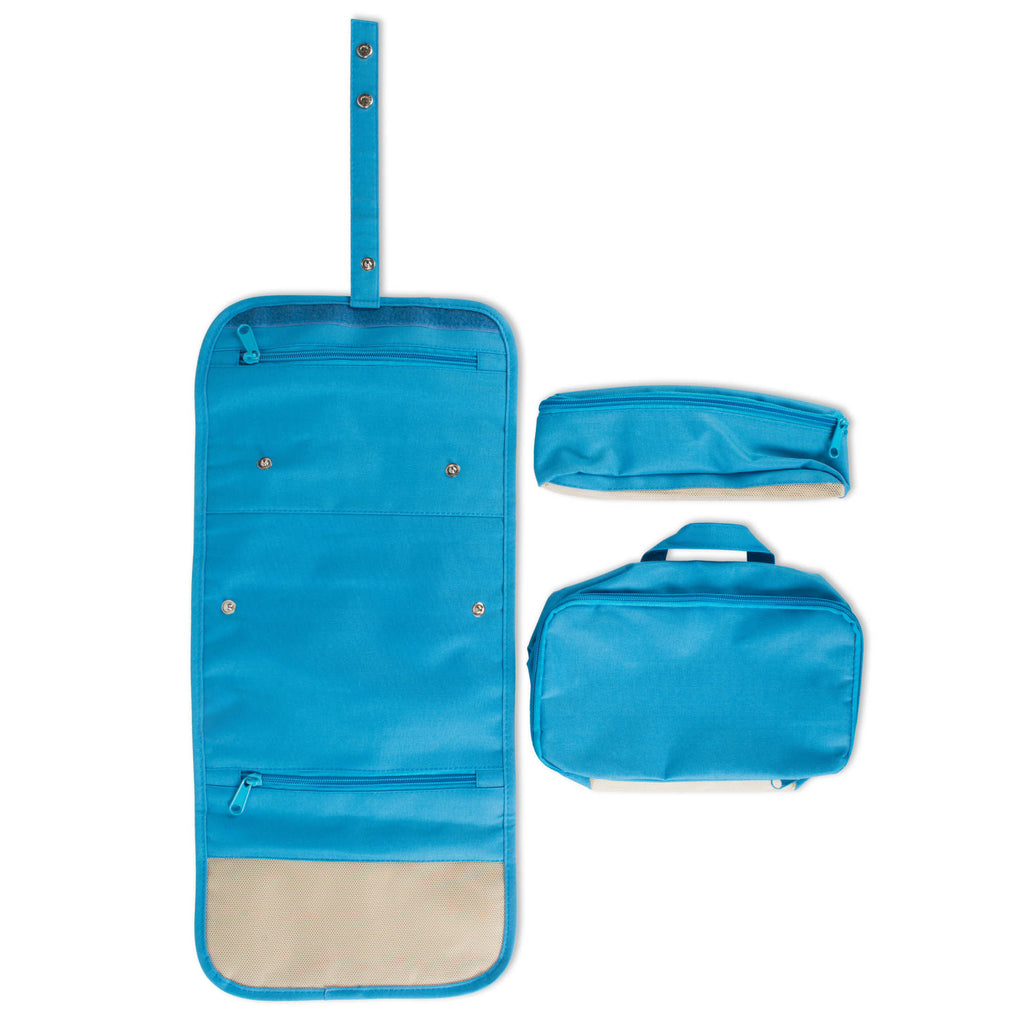 DII Medium Blue Rolled Toiletry Bag