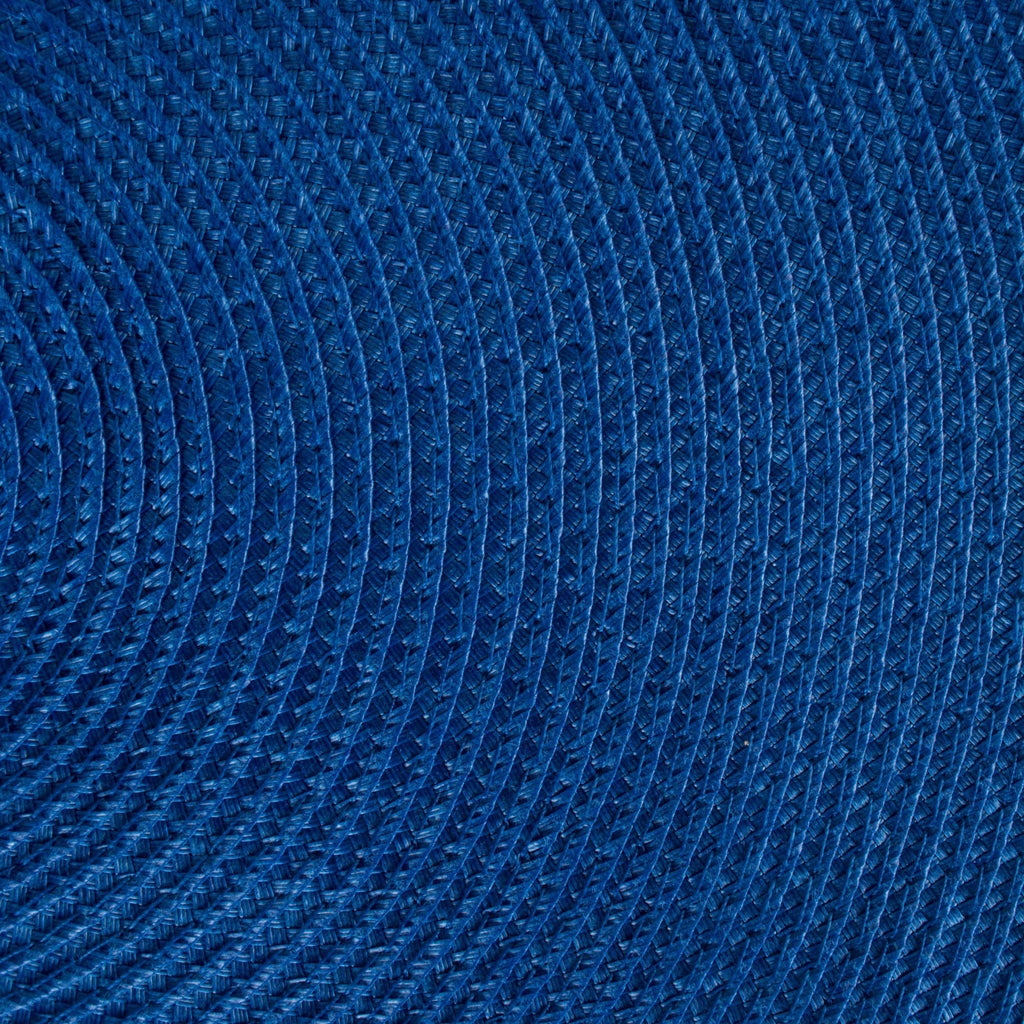 DII Nautical Blue Round Polypropylene Woven Placemat Set of 6