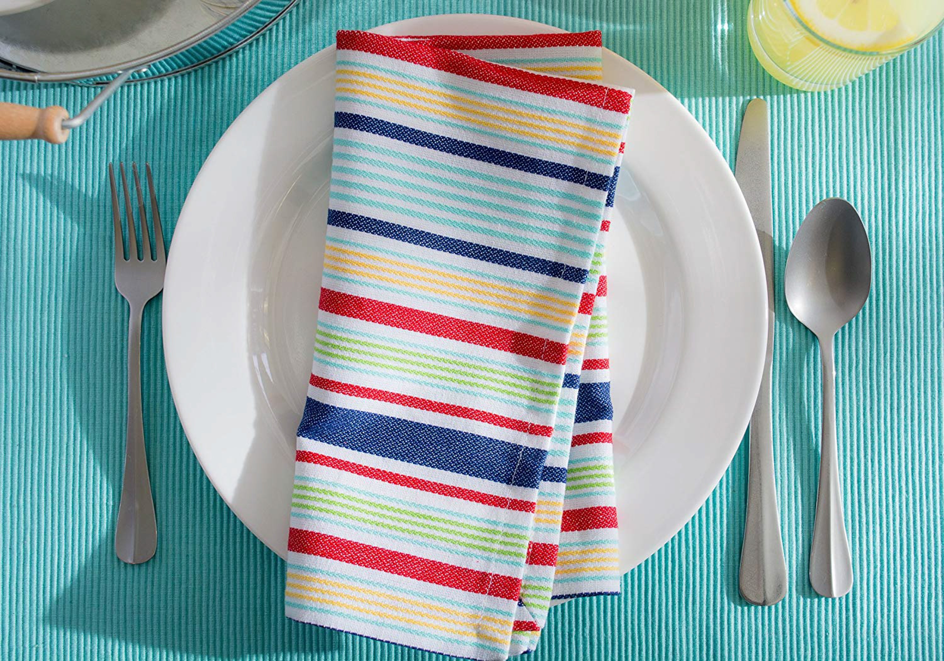 Basic Primary Saturated Stripe Napkin Set of 6 – DII Home Store