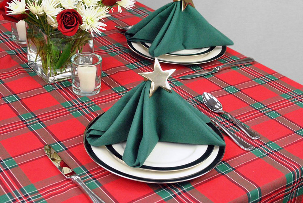 DII Holiday Plaid Tablecloth