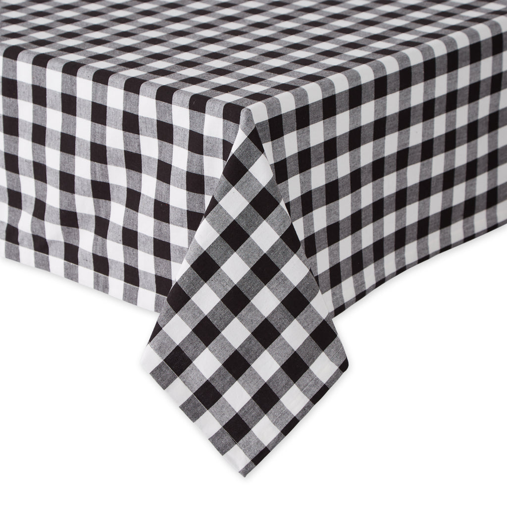 Black/White Checkers Tablecloth