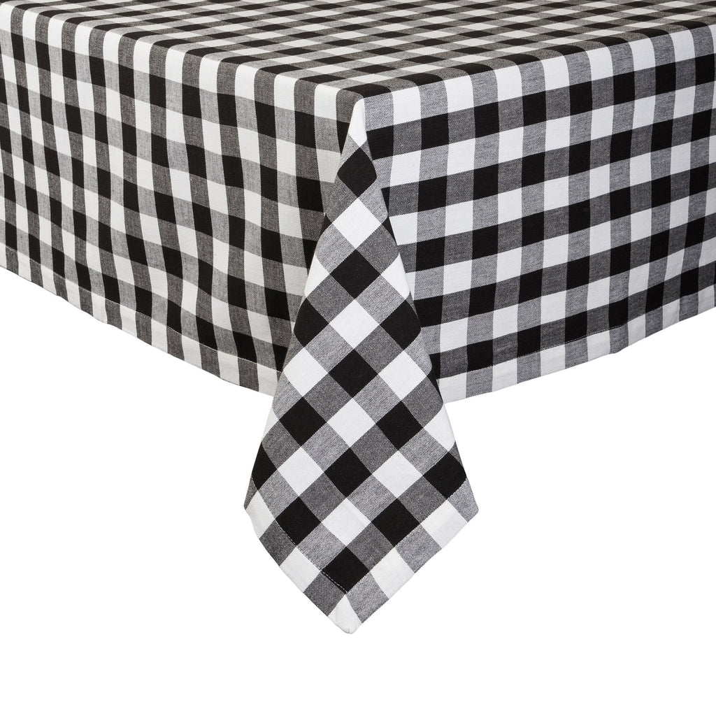 Black/White Checkers Tablecloth 52x52