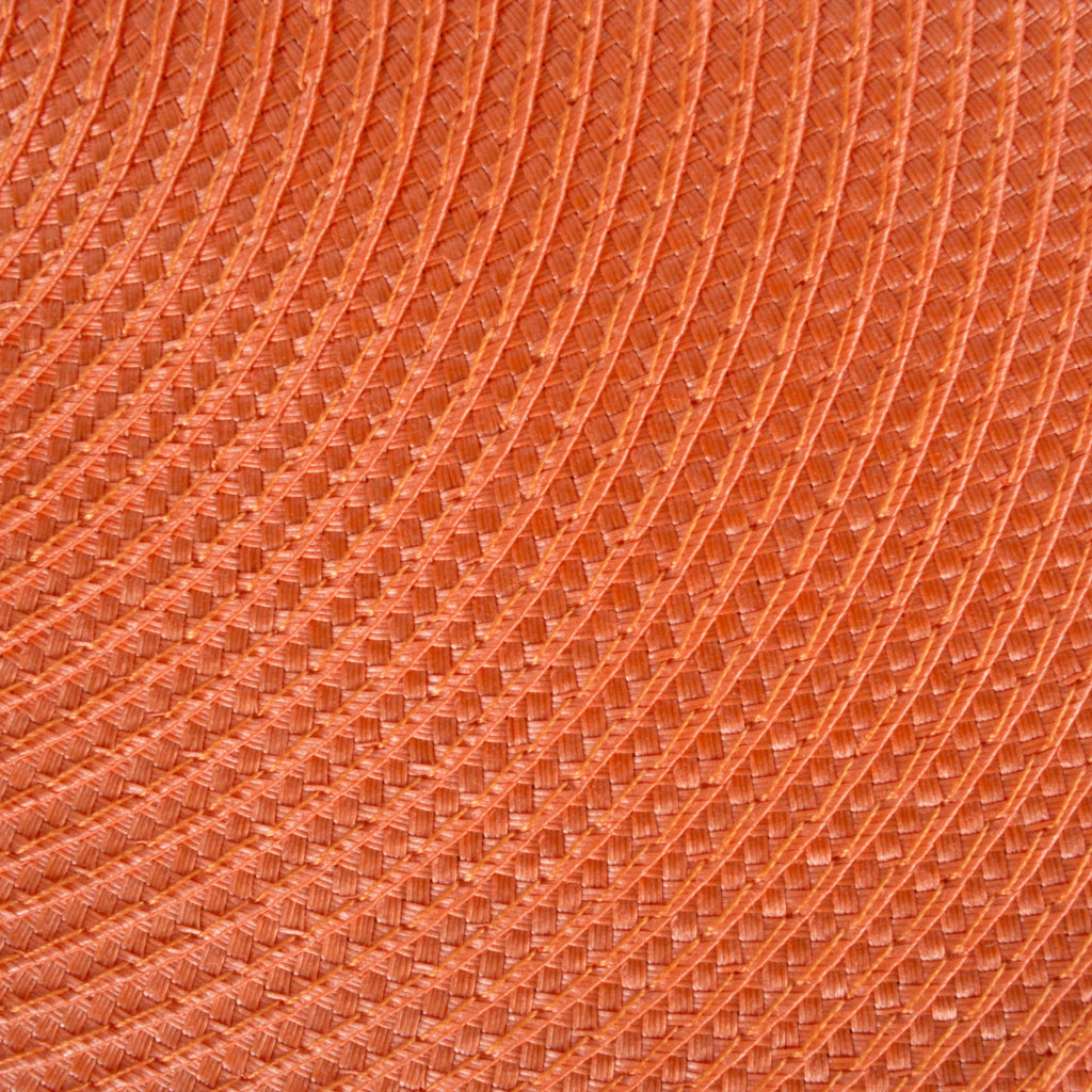 Orange Round Polypropylene Woven Placemat Set of 6