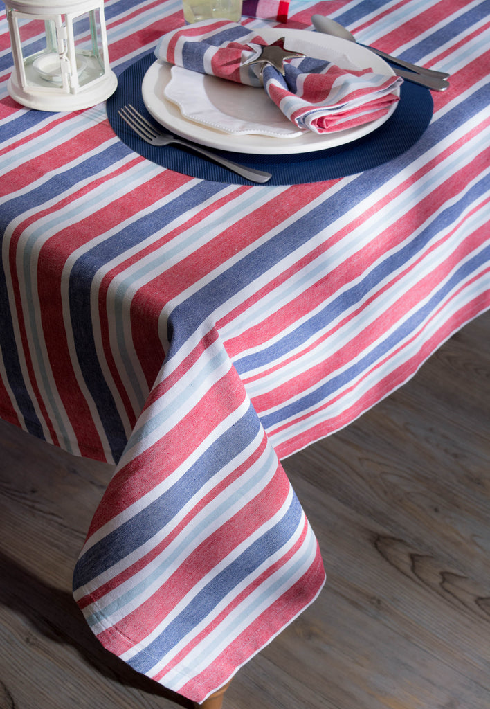 Patriotic Stripe Tablecloth, 60x84"