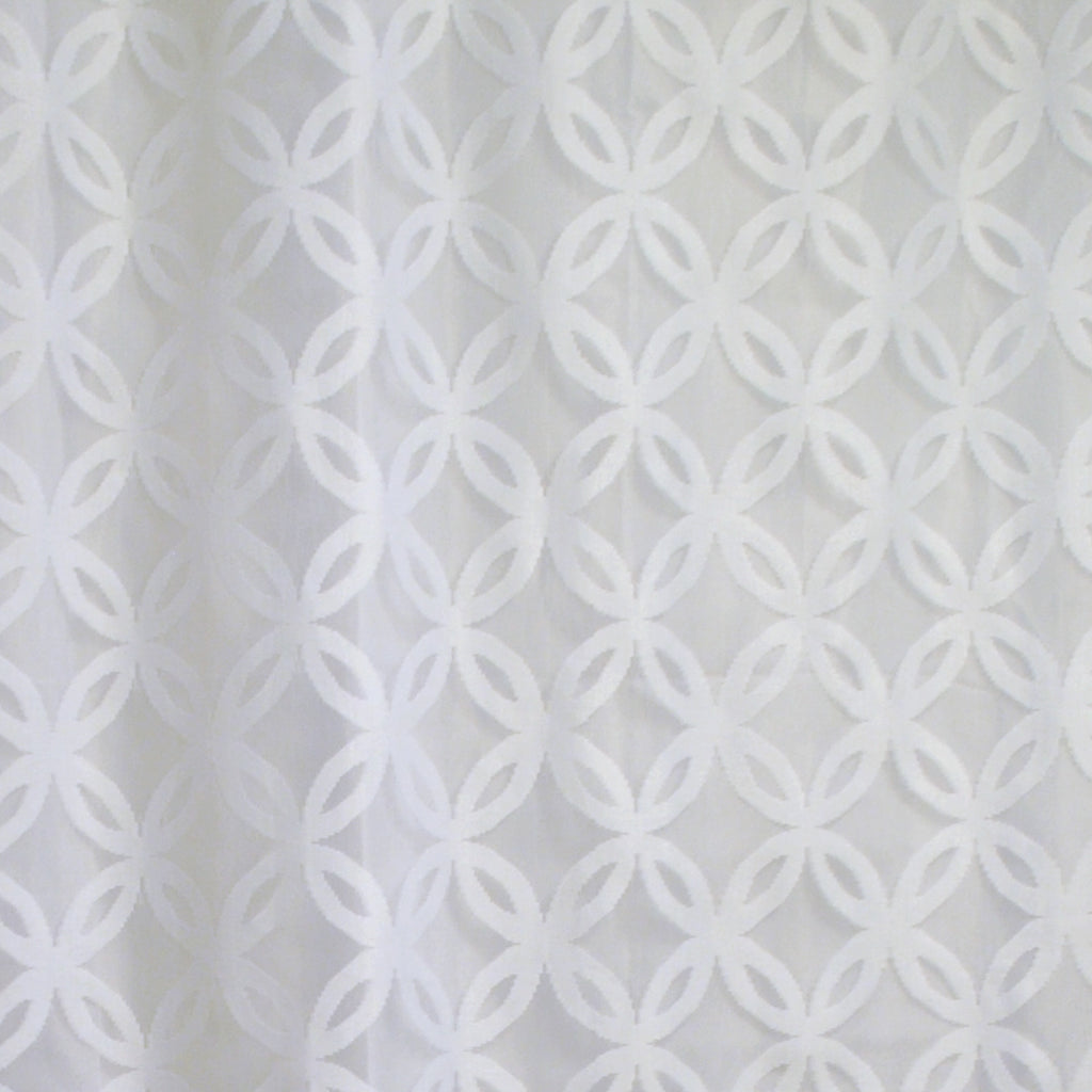 DII Gray Lace Lattice Shower Curtain