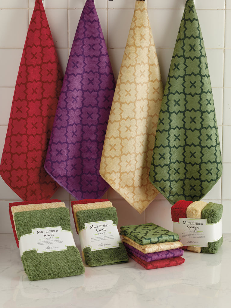DII Vanilla DII Lattice Microfiber Kitchen Towel Set of 12