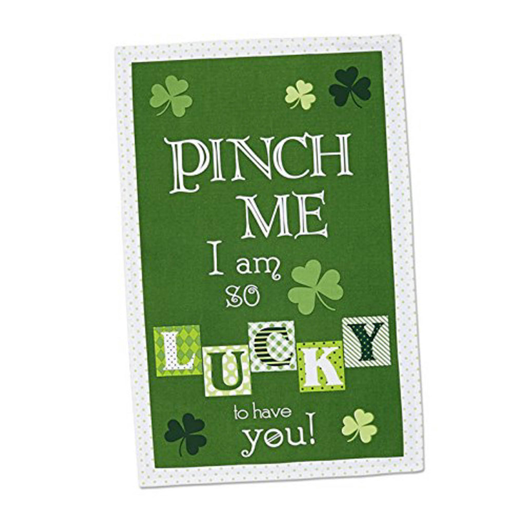 Green / White St Patrick Fts Day Printed Dishtowel Set of 3