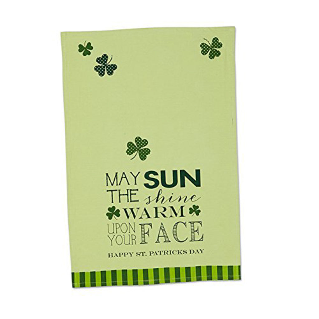 Green / White St Patrick Fts Day Printed Dishtowel Set of 3