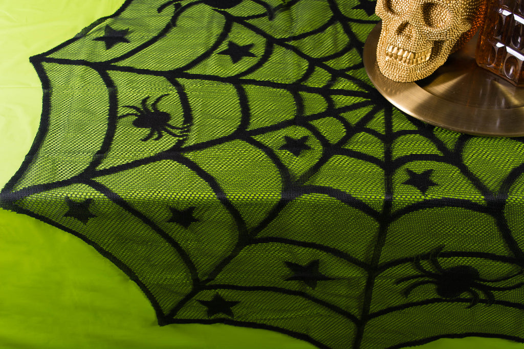 Halloween Lace Table Topper 40 Round