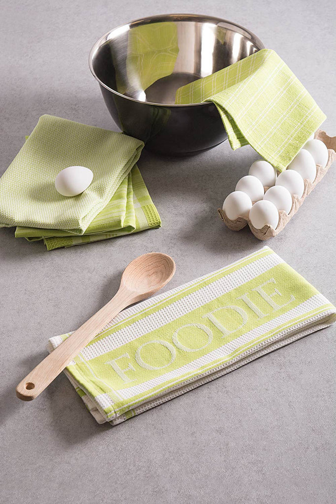 Lime Foodie Dishtowel And Dishcloth Set of 5
