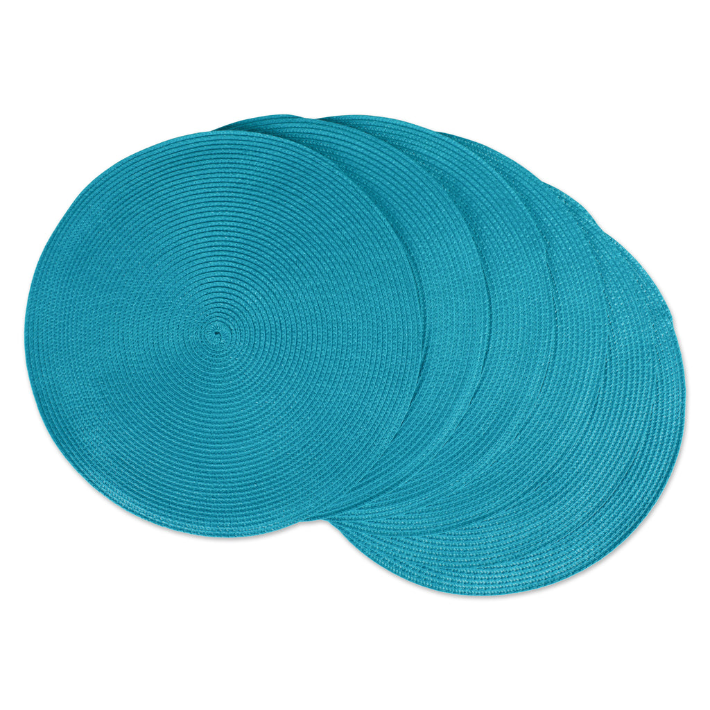 Baja Blue Woven Round Placemat Set of 6