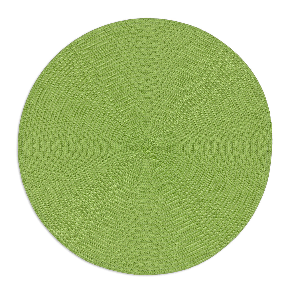 DII Lime Round Polypropylene Woven Placemat Set of 6