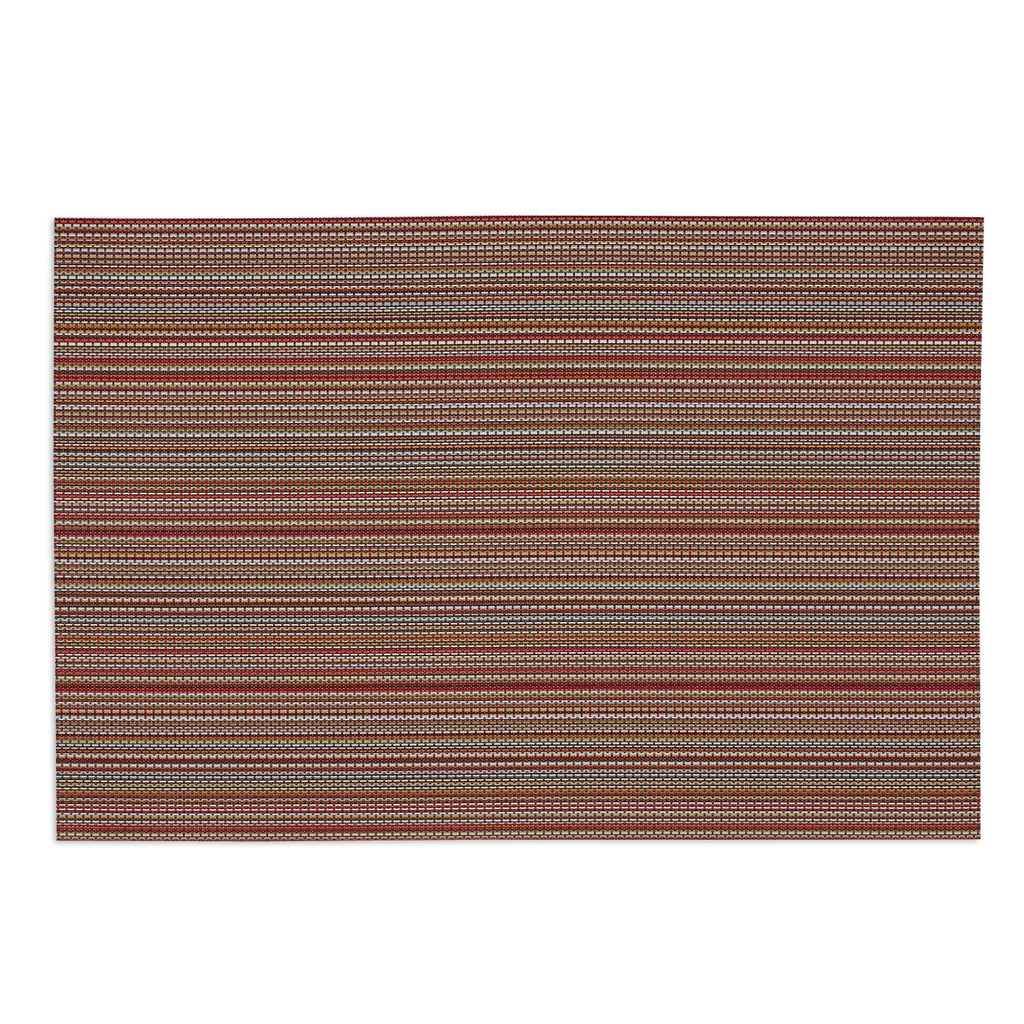 DII Tango Red Pvc Micro Stripe Placemat Set of 6