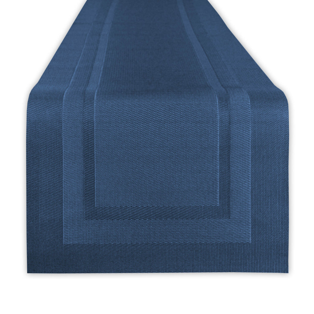 Nautical Blue Pvc Doubleframe Table Runner 14x72