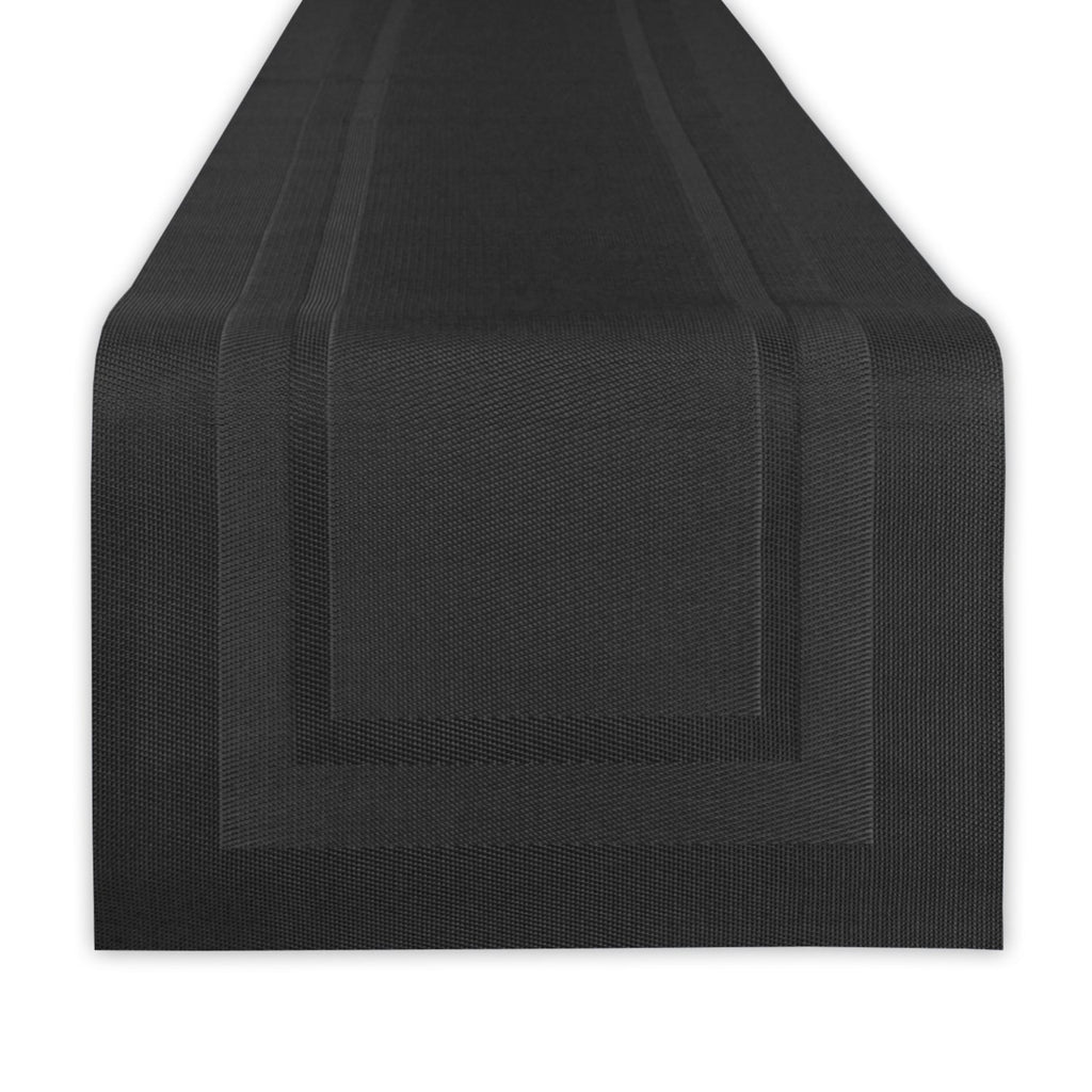 Black PVCDouble frame Table Runner, 14x72"