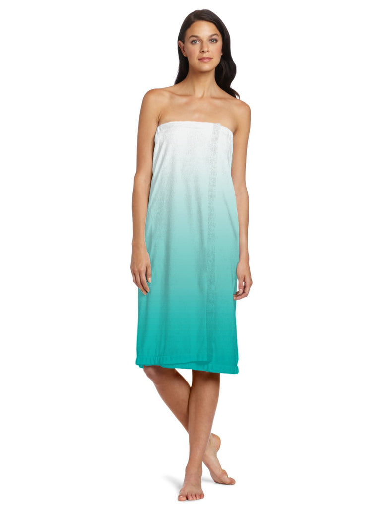 Teal Ombre Shower Wrap Womens
