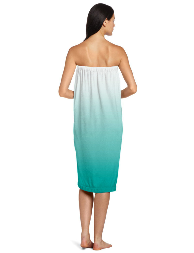 DII Teal Ombre Shower Wrap Womens