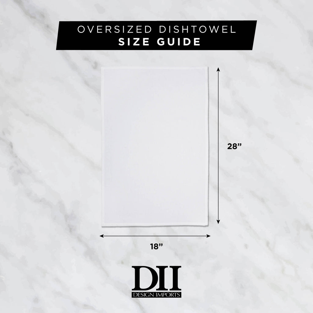 DII Natural Flat Woven Dishtowel Set of 6