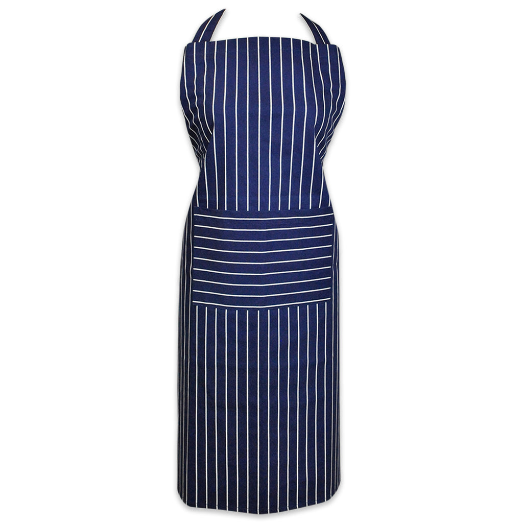 Nautical Blue Pinstripe Chef Apron