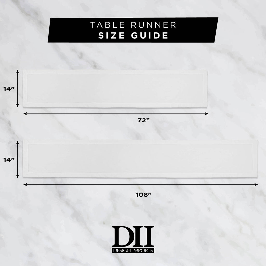 DII Space-Dyed Gray Pvc Table Runner, 13x72"
