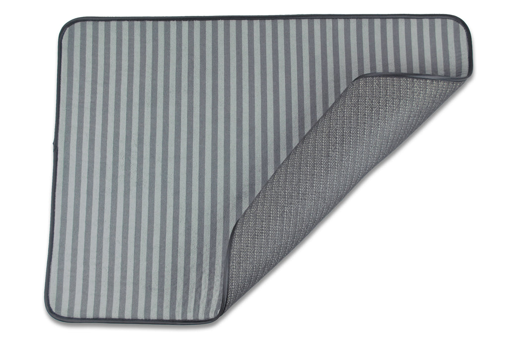 Large Gray Stripe Cage Mat