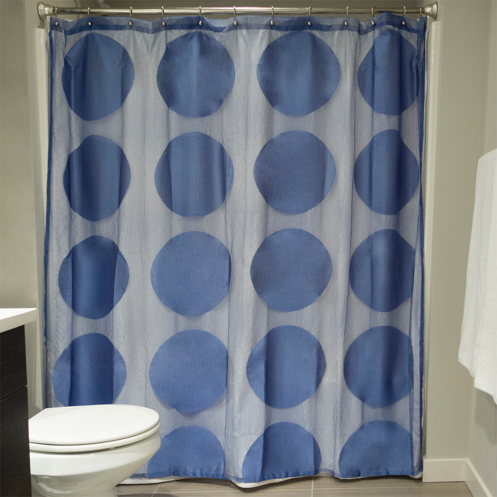 Blueberry Lace Circle Shower Curtain