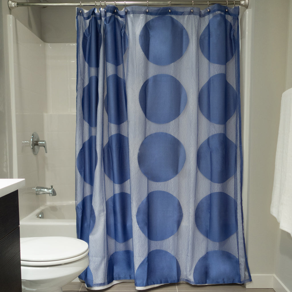 DII Blueberry Lace Circle Shower Curtain