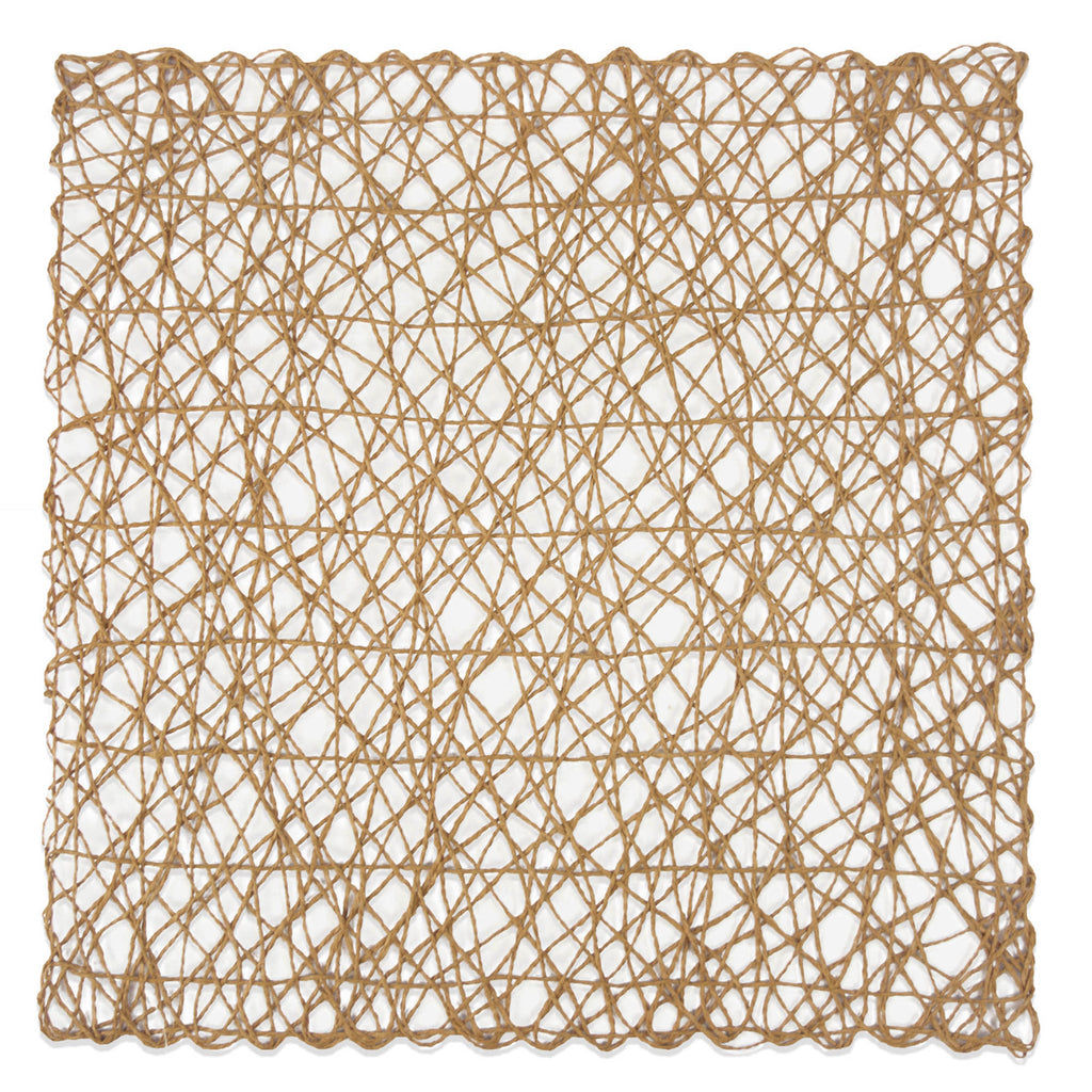 DII Taupe Woven Paper Square Placemat Set of 6
