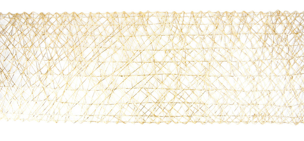 DII Gold Woven Paper Table Runner, 14x72"