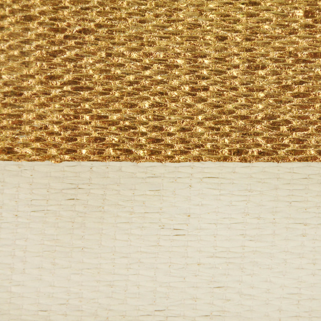 Paper Basket Stripe Gold Rectangle Medium