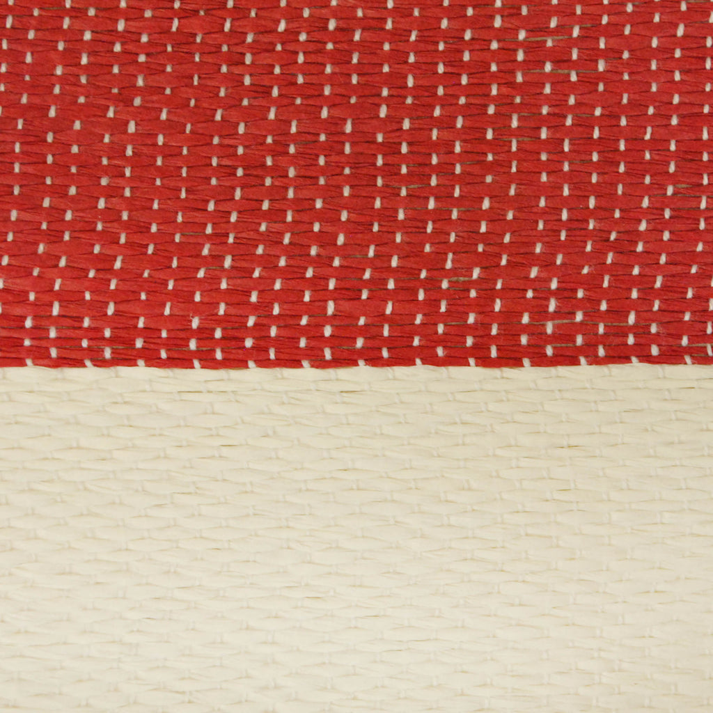 DII Paper Basket Stripe Tango Red Rectangle Large