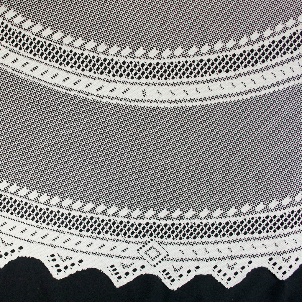 White Nordic Lace Tablecloth 70" Round