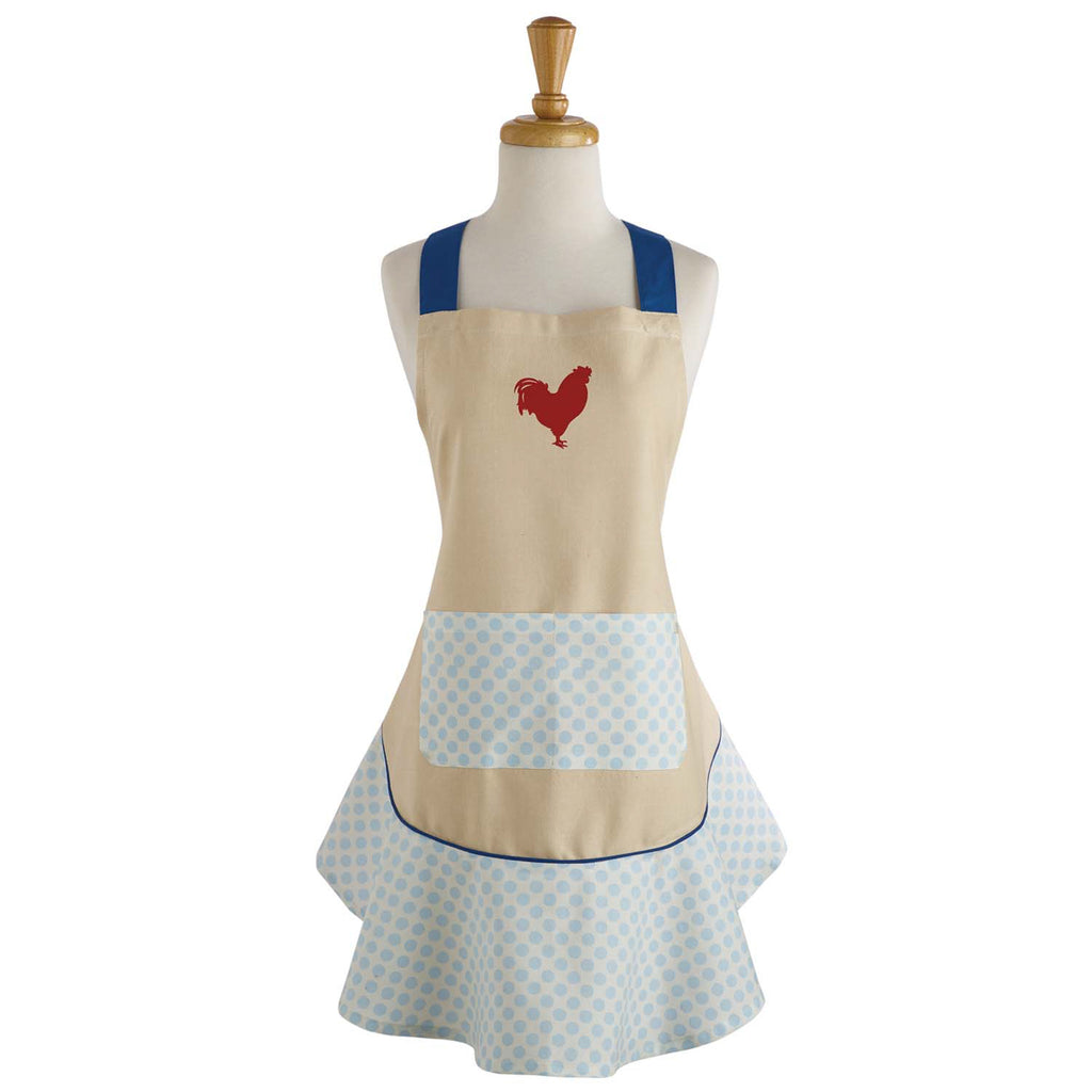 DII Red Rooster Ruffle Apron