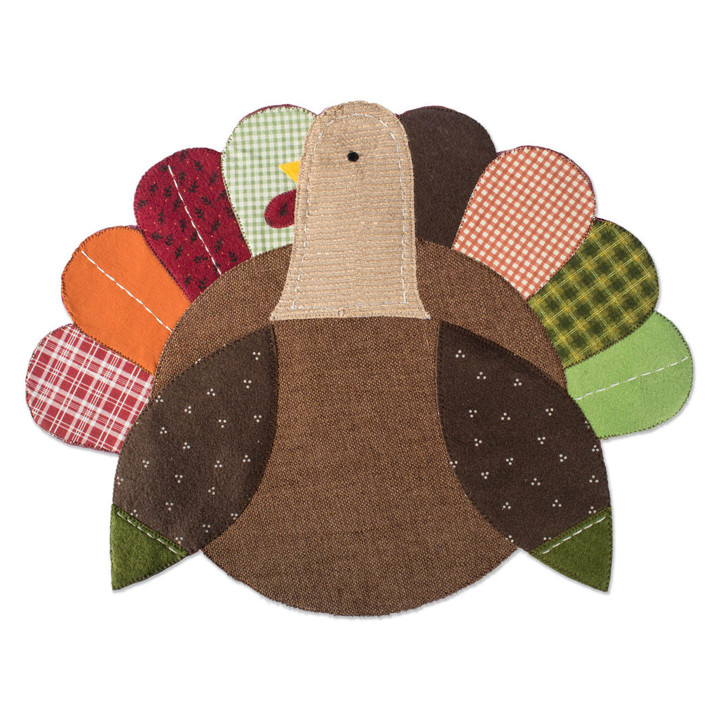 Embroidered Turkey Placemat Set of 4