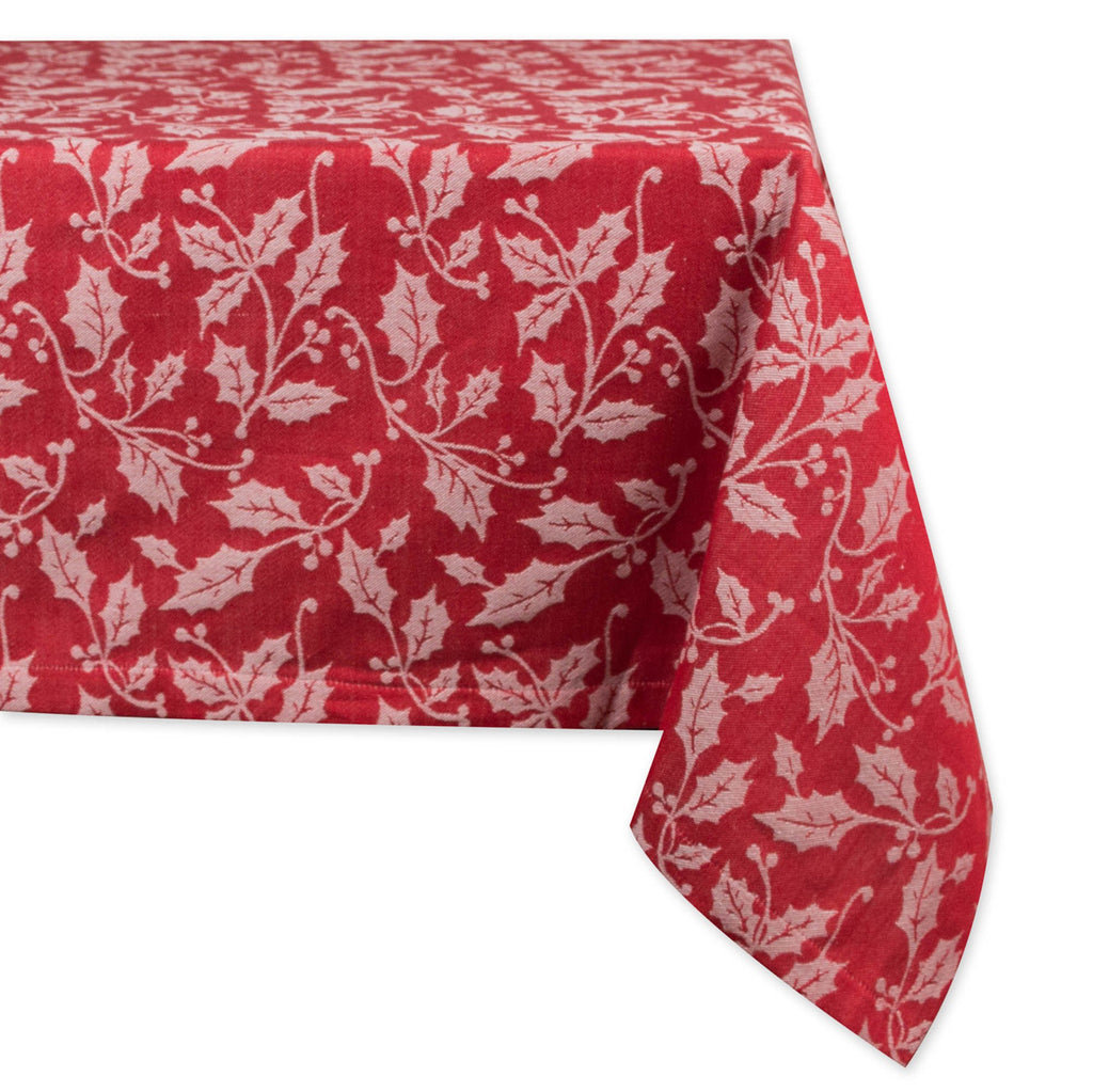Holly Flourish Jacquard Tablecloth 52x52