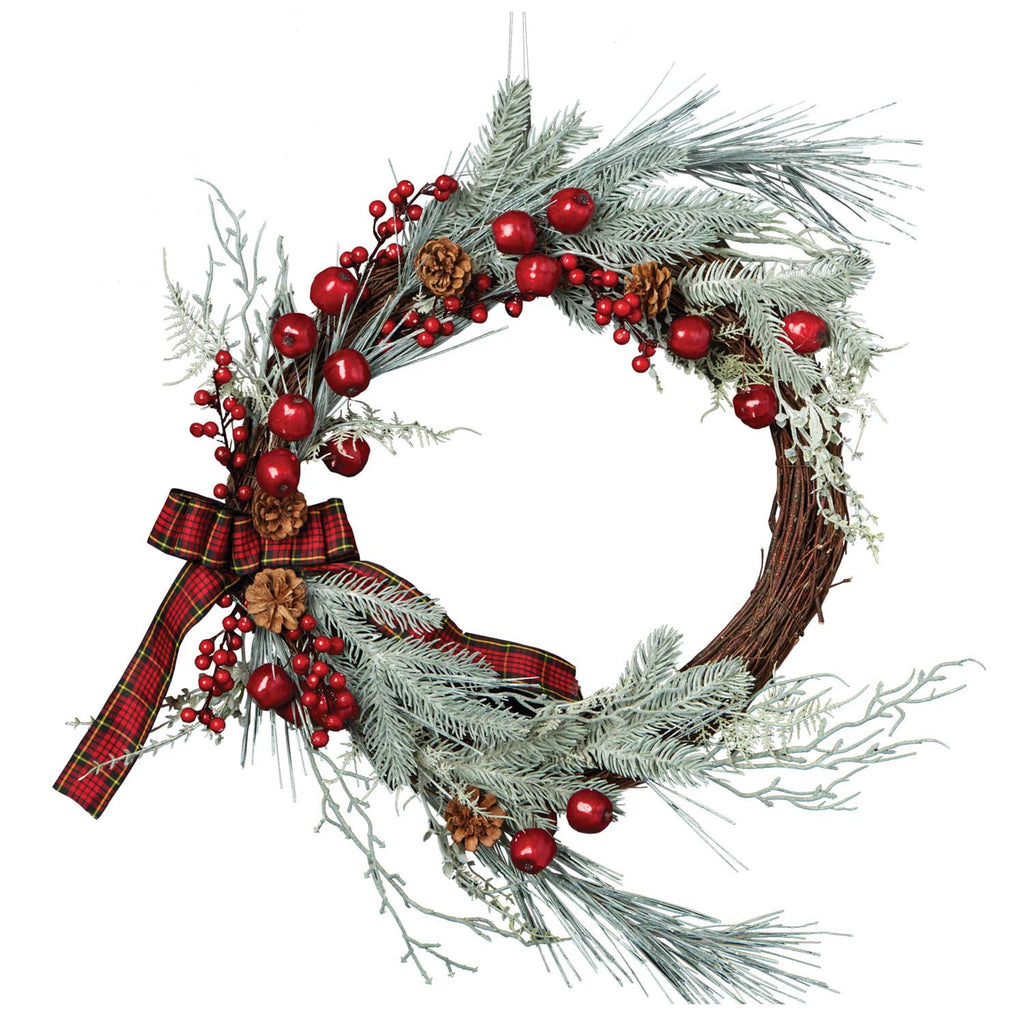 Holiday Frosted Berry Sprig Wreath