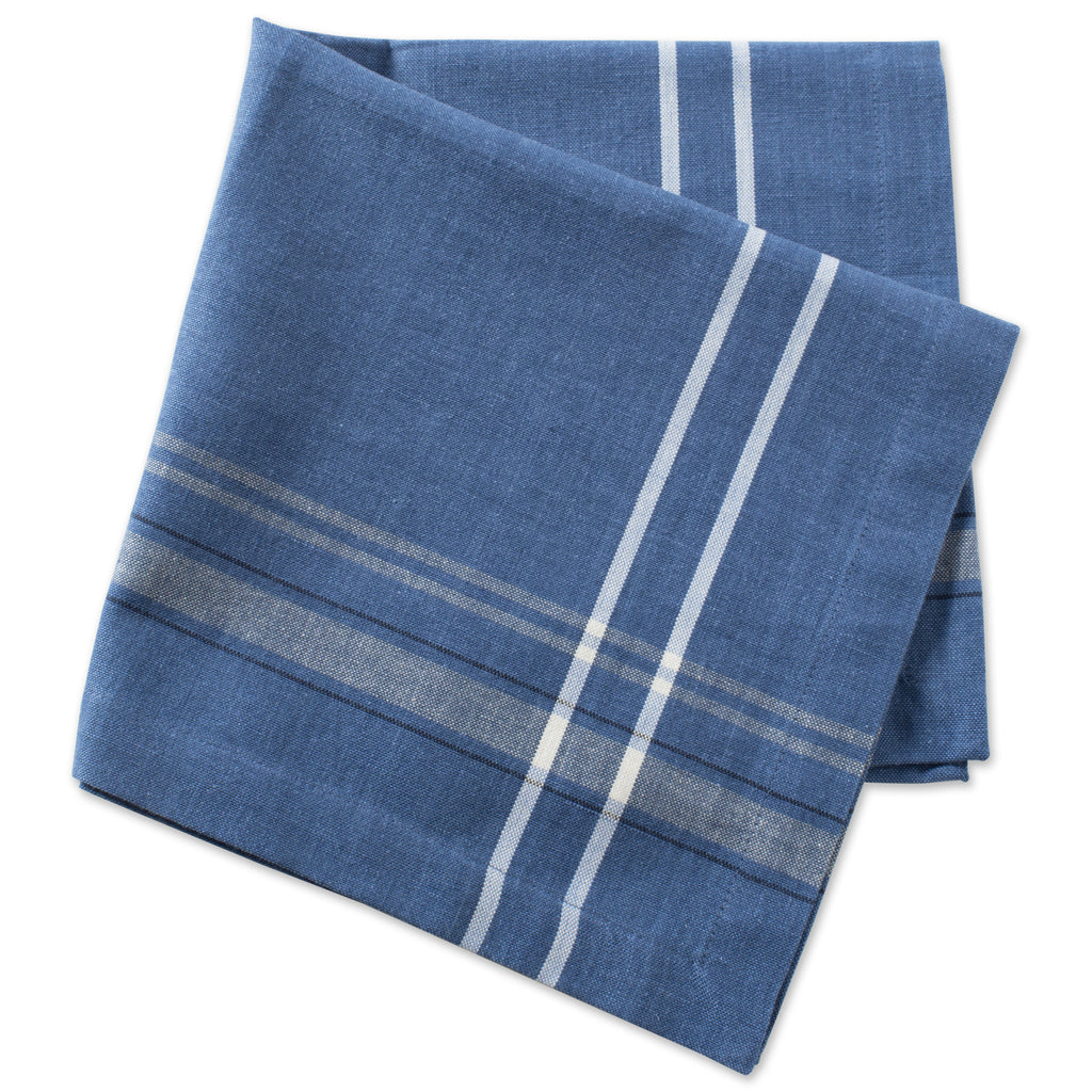 DII Blue Chambray French Stripe Napkin Set of 6