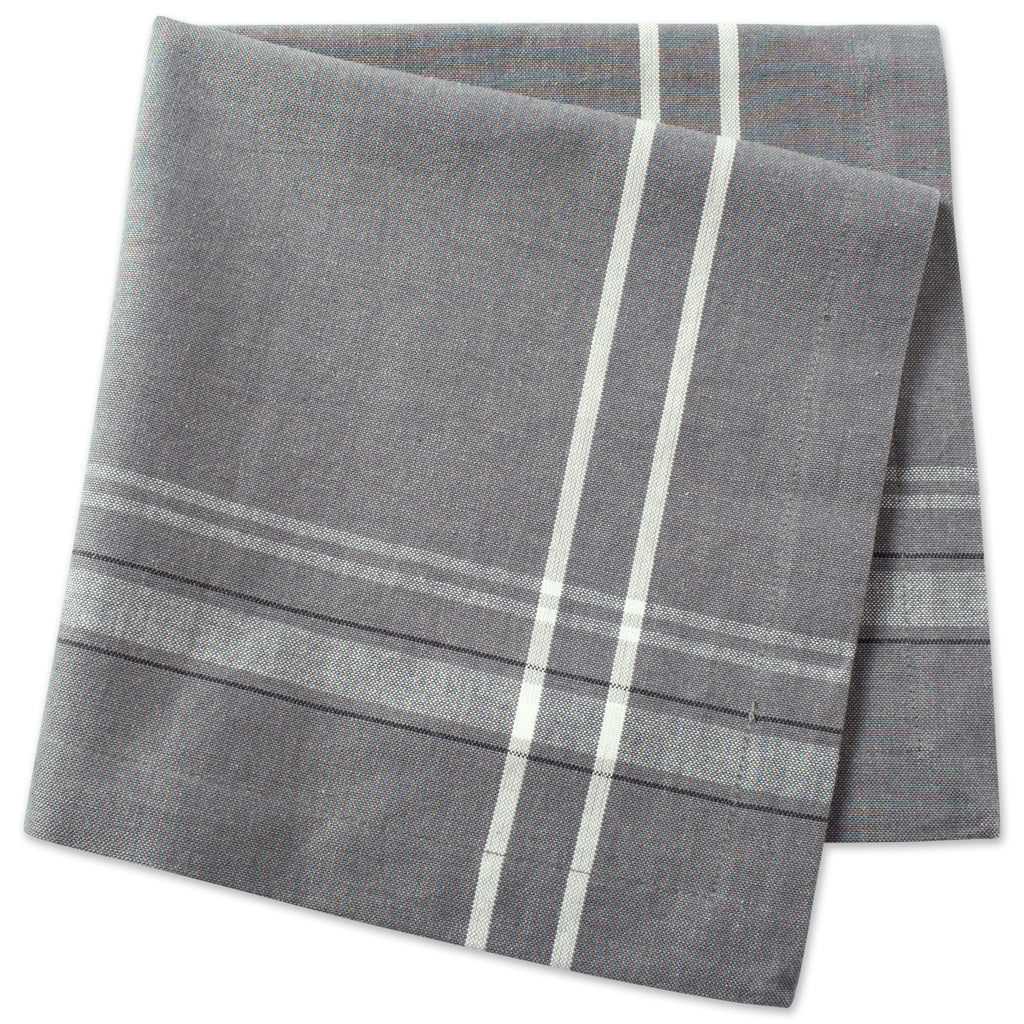 DII Gray Chambray French Stripe Napkin Set of 6